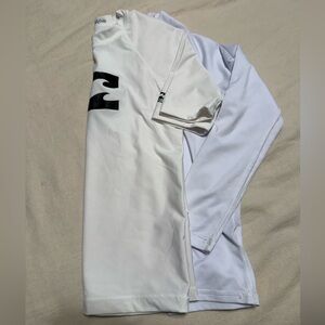 White Rash Guard with Black Logo